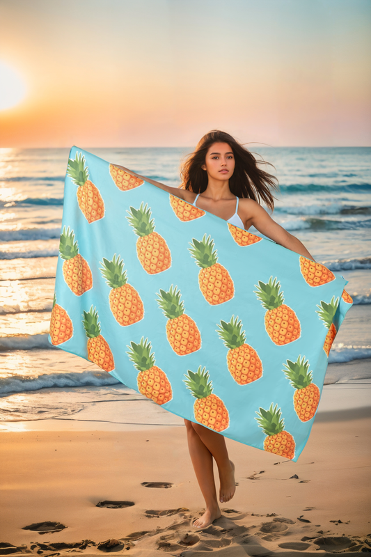 180×90CM XL Double Sided Beach Towel-Pineapple