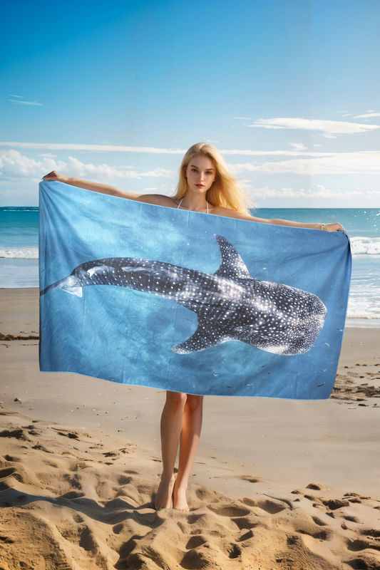 180×90CM XL Double Sided Beach Towel-Whale Shark