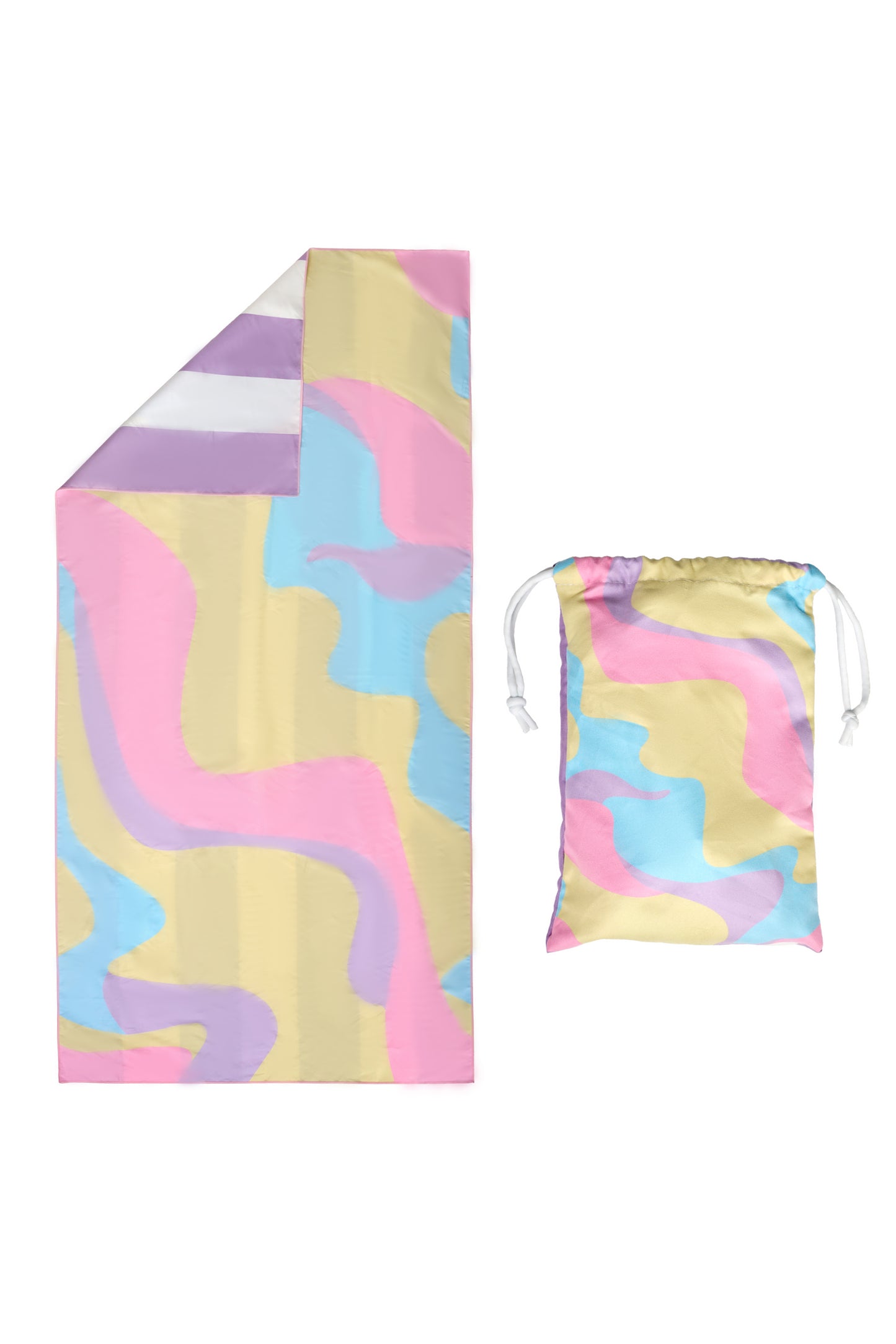 180×90CM XL Double Sided Beach Towel-Colorful Wavy