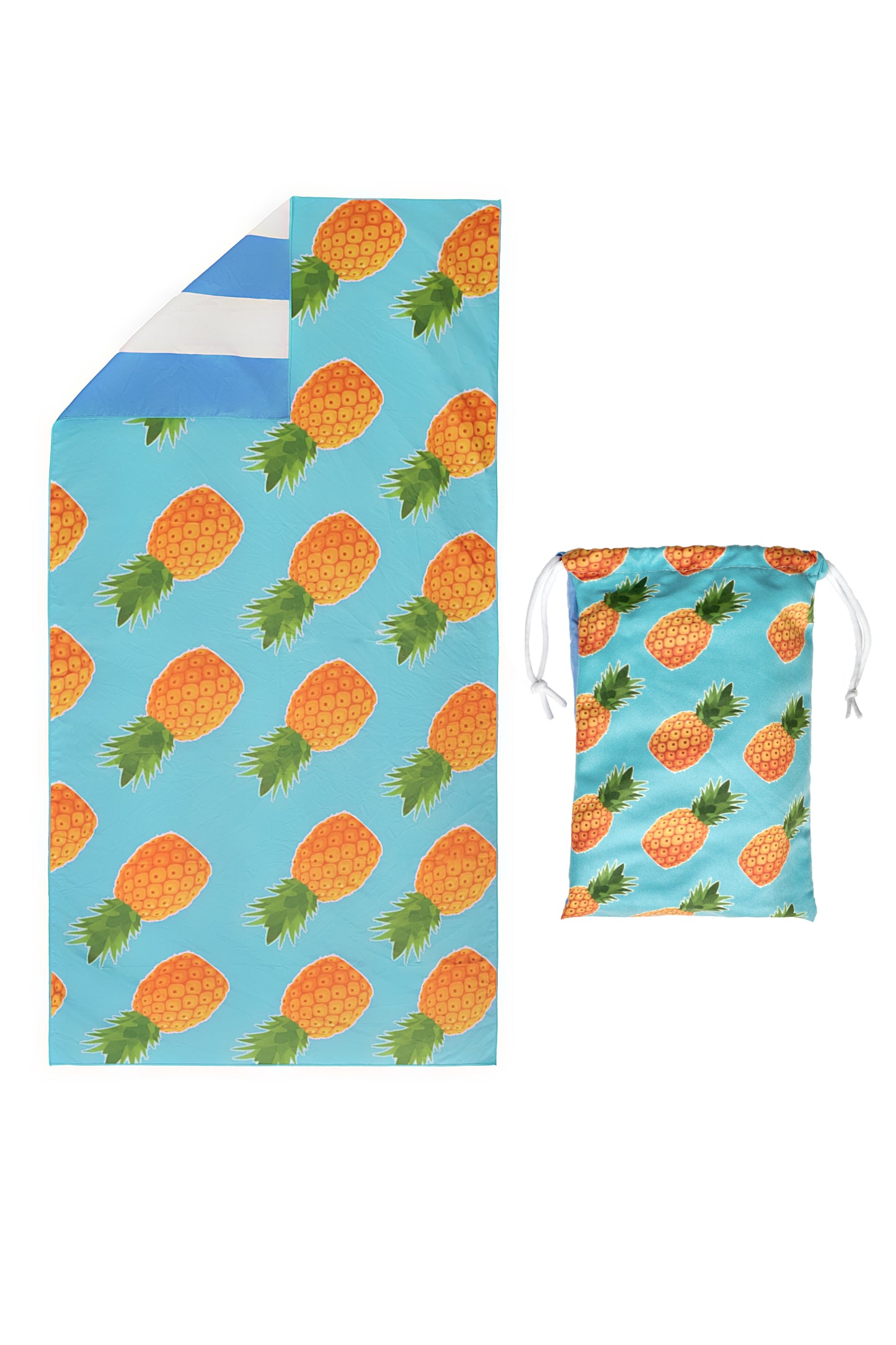 180×90CM XL Double Sided Beach Towel-Pineapple